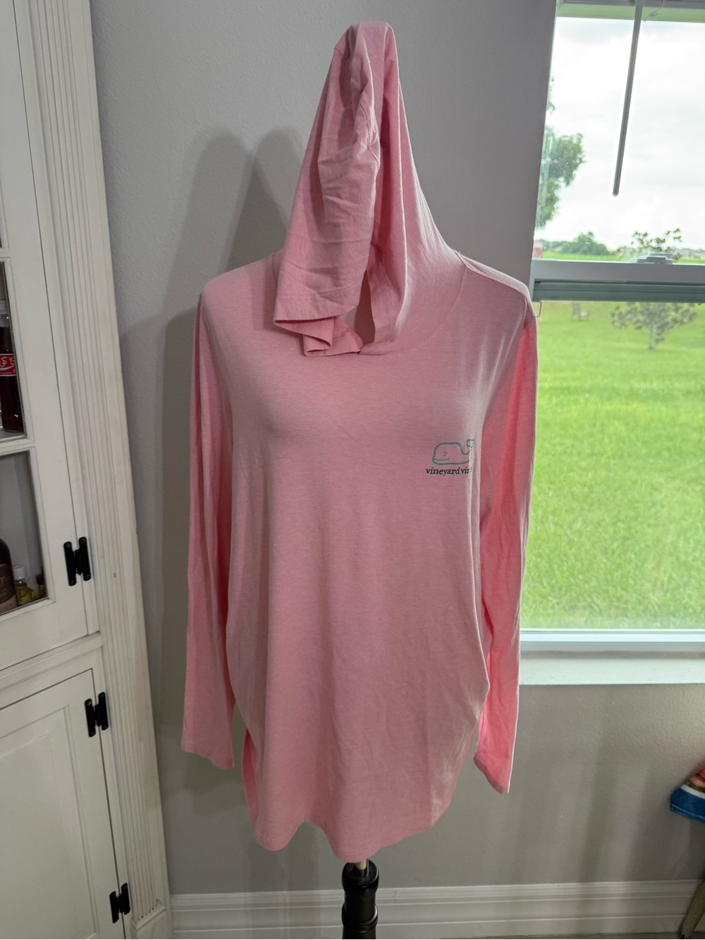 Vineyard Vines Light Pink Hooded Long-Sleeve Tee